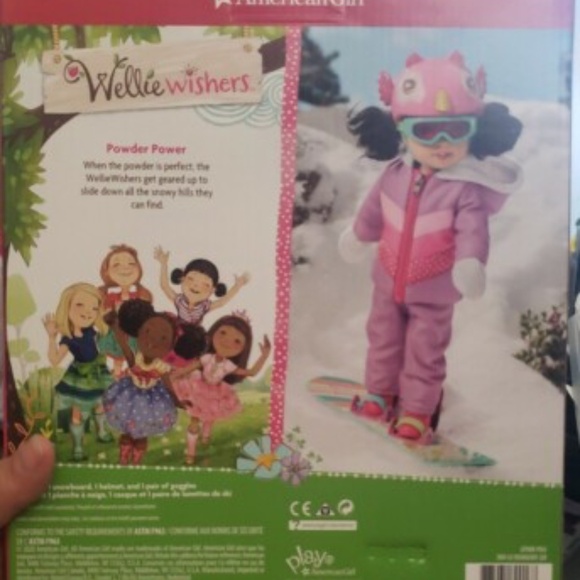 American Girl WellieWishers 14.5-inch Doll Frosty Fun Snowboard Playset Owl Face - Picture 7 of 10